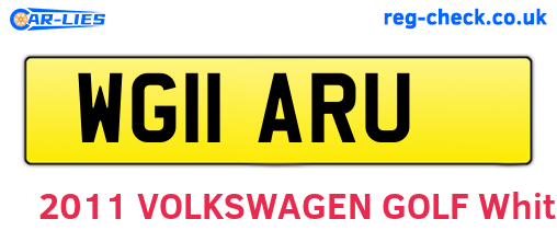 WG11ARU are the vehicle registration plates.