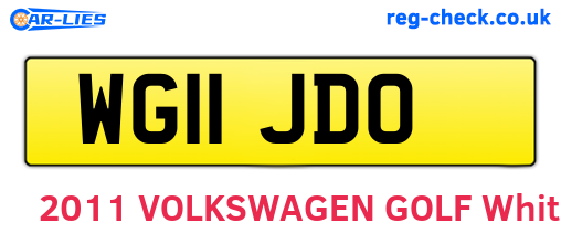 WG11JDO are the vehicle registration plates.