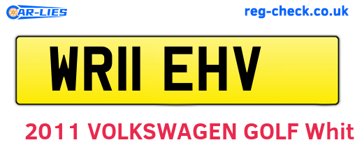 WR11EHV are the vehicle registration plates.