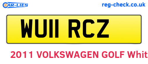 WU11RCZ are the vehicle registration plates.