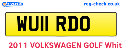WU11RDO are the vehicle registration plates.