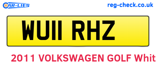 WU11RHZ are the vehicle registration plates.