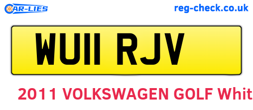 WU11RJV are the vehicle registration plates.