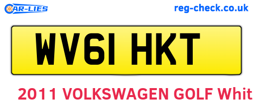 WV61HKT are the vehicle registration plates.