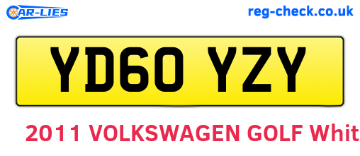 YD60YZY are the vehicle registration plates.