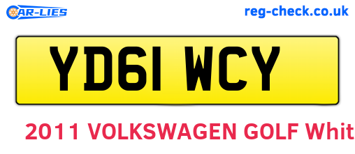 YD61WCY are the vehicle registration plates.