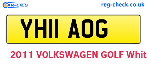 YH11AOG are the vehicle registration plates.