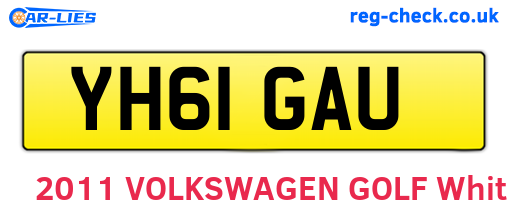 YH61GAU are the vehicle registration plates.