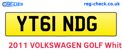 YT61NDG are the vehicle registration plates.