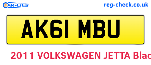 AK61MBU are the vehicle registration plates.
