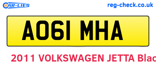 AO61MHA are the vehicle registration plates.