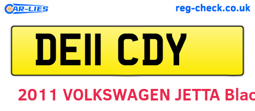 DE11CDY are the vehicle registration plates.