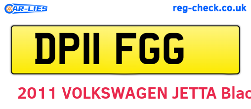 DP11FGG are the vehicle registration plates.