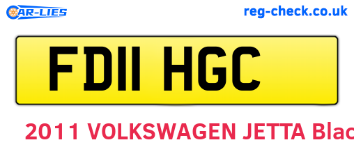 FD11HGC are the vehicle registration plates.