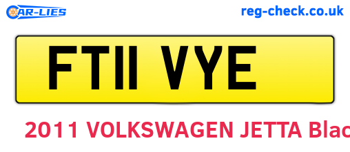 FT11VYE are the vehicle registration plates.