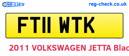 FT11WTK are the vehicle registration plates.