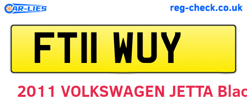 FT11WUY are the vehicle registration plates.