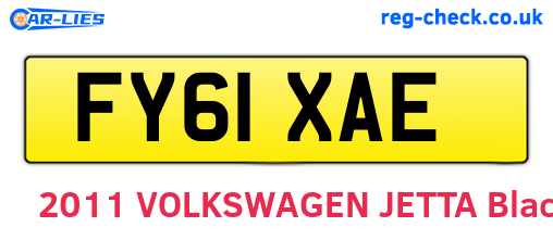 FY61XAE are the vehicle registration plates.