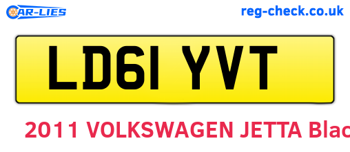 LD61YVT are the vehicle registration plates.