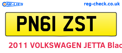 PN61ZST are the vehicle registration plates.