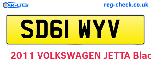 SD61WYV are the vehicle registration plates.