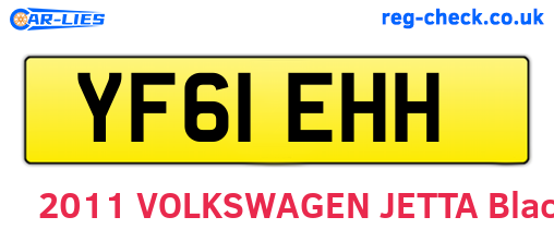 YF61EHH are the vehicle registration plates.