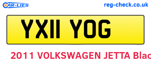 YX11YOG are the vehicle registration plates.