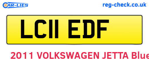 LC11EDF are the vehicle registration plates.