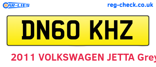 DN60KHZ are the vehicle registration plates.