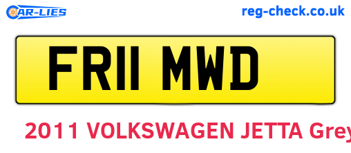 FR11MWD are the vehicle registration plates.