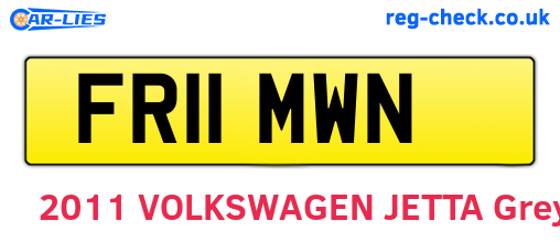 FR11MWN are the vehicle registration plates.