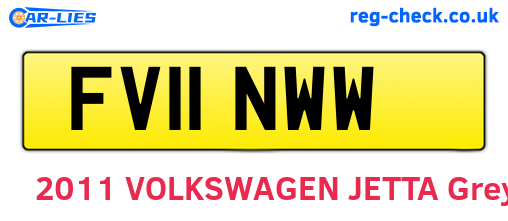 FV11NWW are the vehicle registration plates.