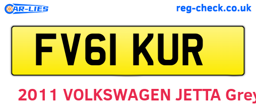 FV61KUR are the vehicle registration plates.