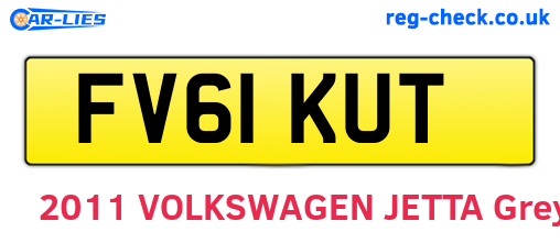 FV61KUT are the vehicle registration plates.