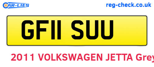 GF11SUU are the vehicle registration plates.