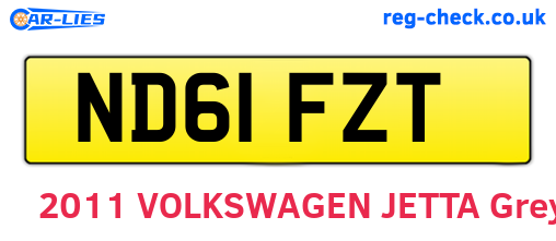 ND61FZT are the vehicle registration plates.