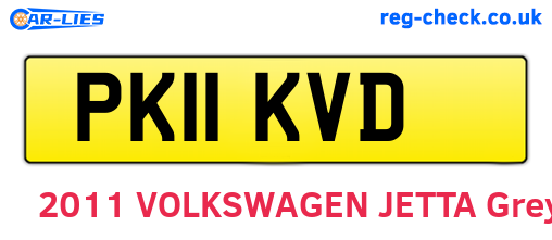 PK11KVD are the vehicle registration plates.