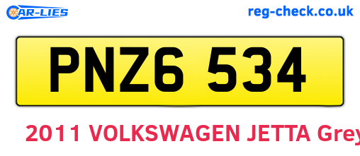 PNZ6534 are the vehicle registration plates.