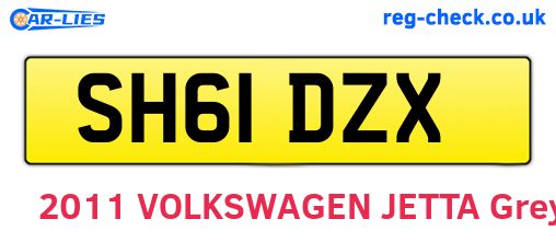SH61DZX are the vehicle registration plates.
