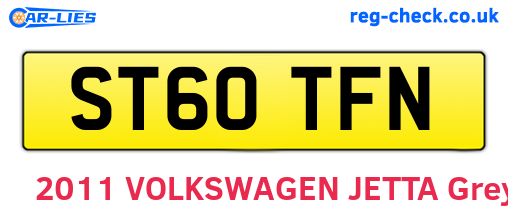 ST60TFN are the vehicle registration plates.