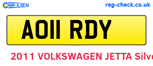 AO11RDY are the vehicle registration plates.