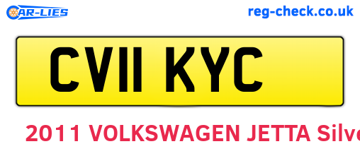CV11KYC are the vehicle registration plates.