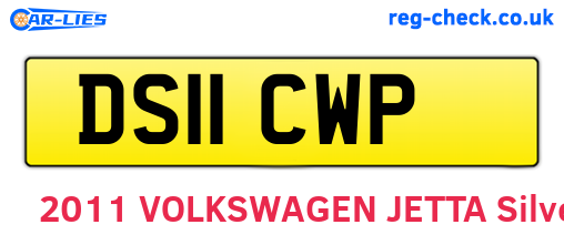 DS11CWP are the vehicle registration plates.