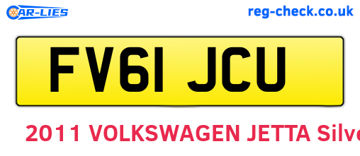 FV61JCU are the vehicle registration plates.