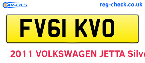 FV61KVO are the vehicle registration plates.