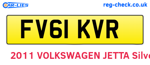 FV61KVR are the vehicle registration plates.
