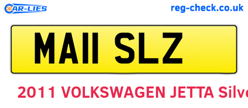 MA11SLZ are the vehicle registration plates.