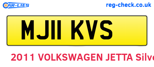 MJ11KVS are the vehicle registration plates.