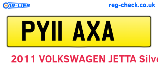 PY11AXA are the vehicle registration plates.