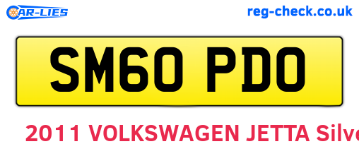 SM60PDO are the vehicle registration plates.